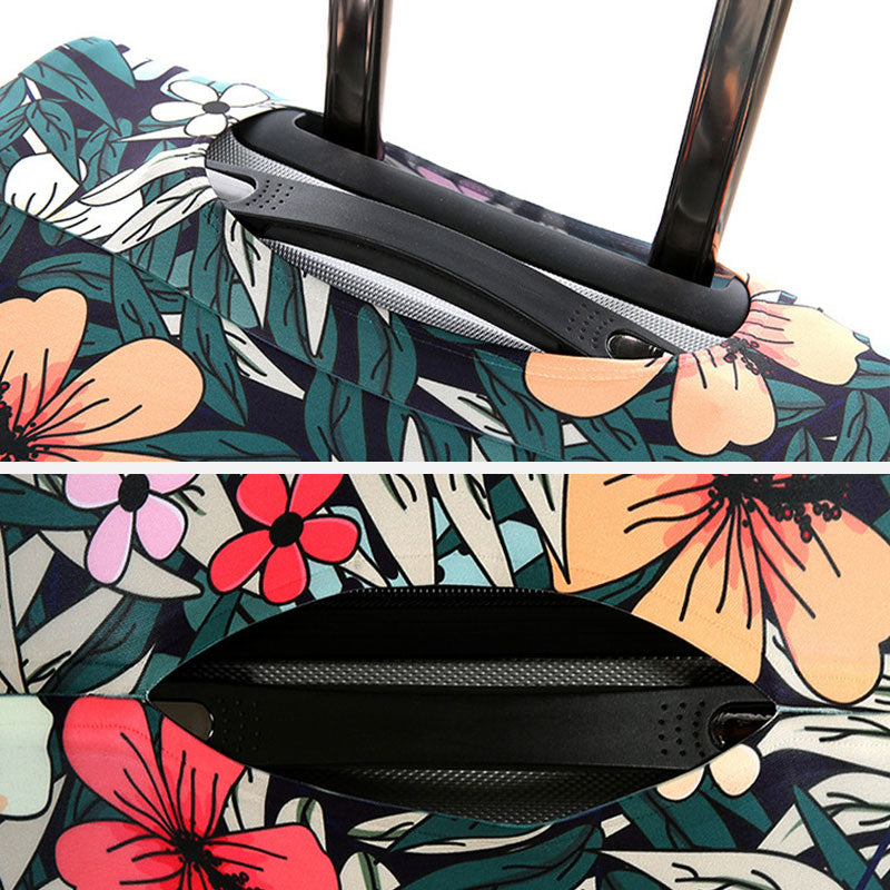 Elastische Polyester-Gepäckabdeckung, verdickte Blumen, schützt die Reise.