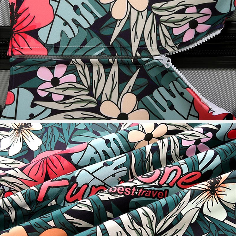 Elastische Polyester-Gepäckabdeckung, verdickte Blumen, schützt die Reise.