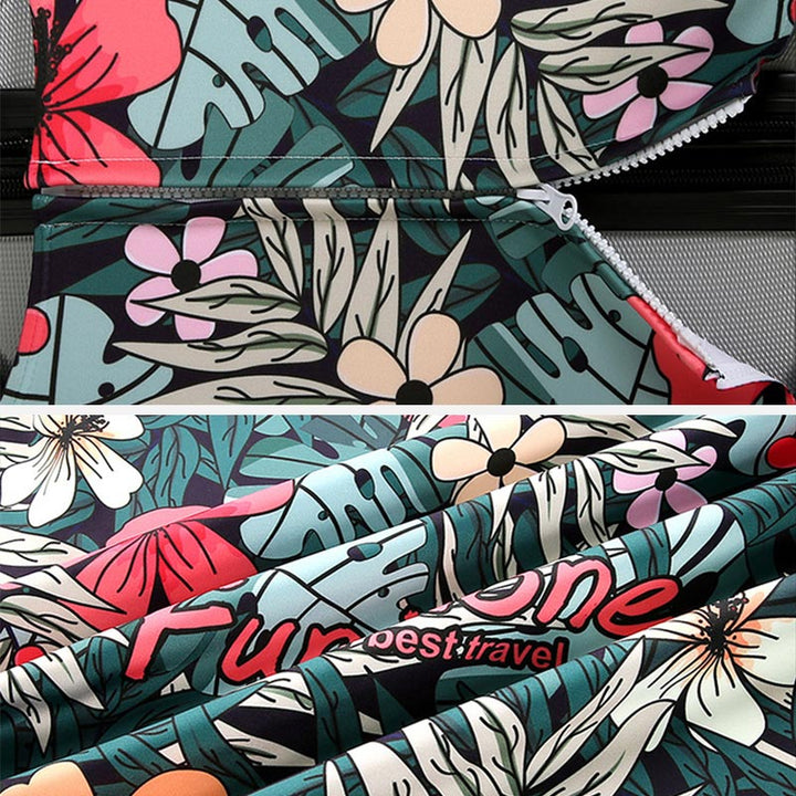 Elastische Polyester-Gepäckabdeckung, verdickte Blumen, schützt die Reise.
