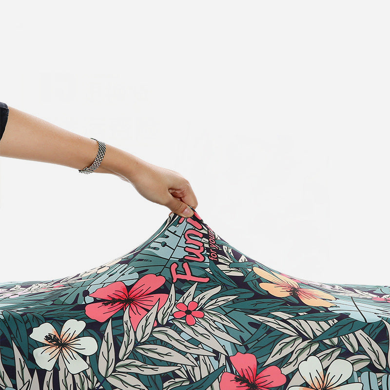Elastische Polyester-Gepäckabdeckung, verdickte Blumen, schützt die Reise.