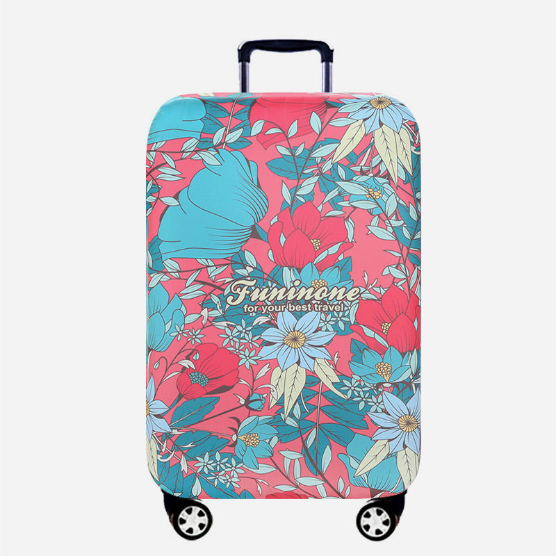 Elastische Polyester-Gepäckabdeckung, verdickte Blumen, schützt die Reise.