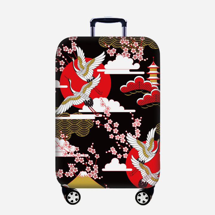 Elastische Polyester-Gepäckabdeckung, verdickte Blumen, schützt die Reise.