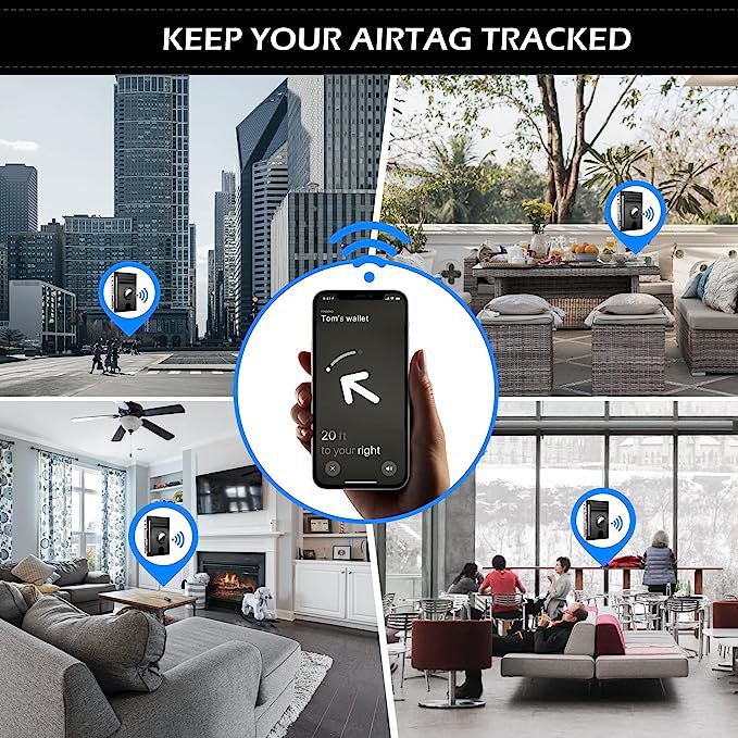 Airtag-Kartentasche für Männer RFID-blockierender Kartenhalter aus Leder