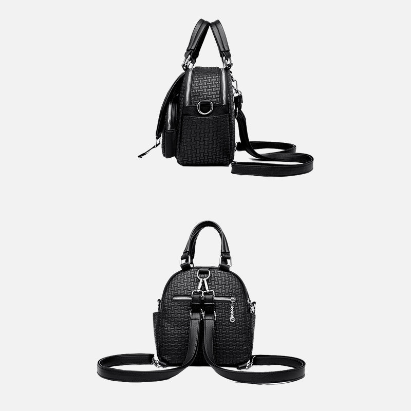 Multifunktionaler Reiserucksack für Damen mit Clamshell-Schnalle und weichem Leder