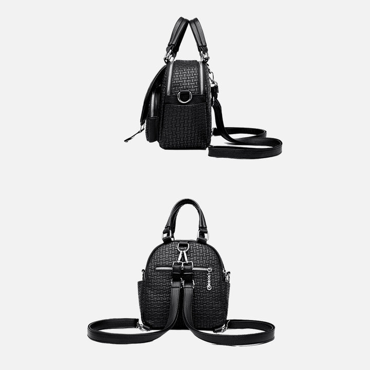 Multifunktionaler Reiserucksack für Damen mit Clamshell-Schnalle und weichem Leder