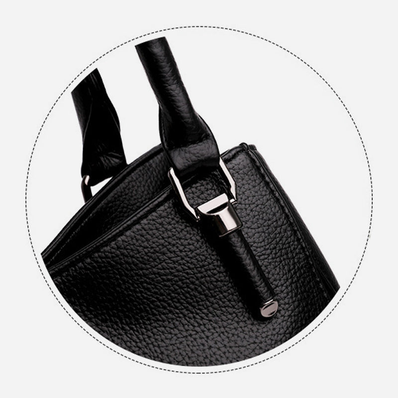 Minimalistische Pendler-Handtasche aus Leder für Damen
