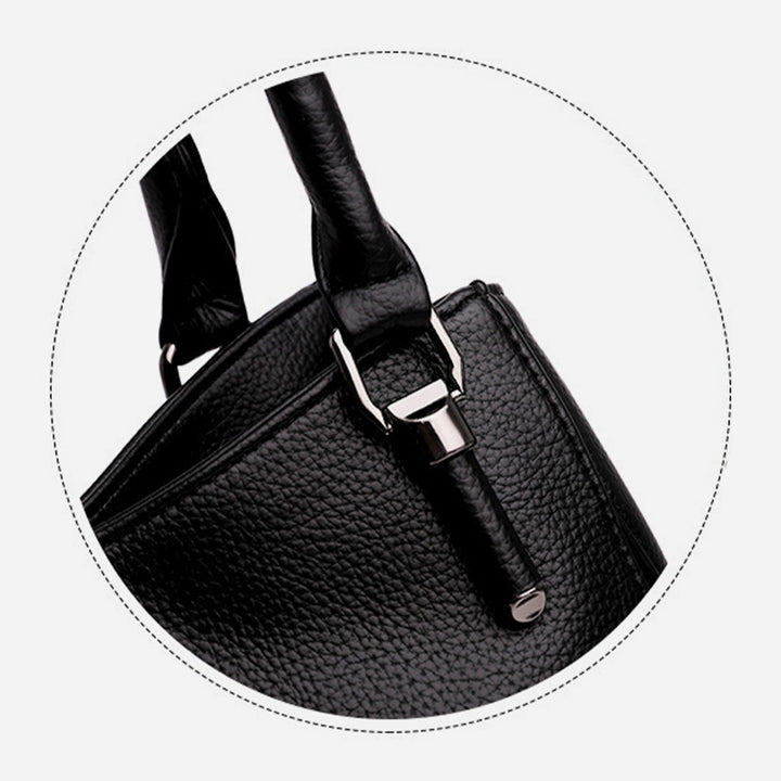 Minimalistische Pendler-Handtasche aus Leder für Damen