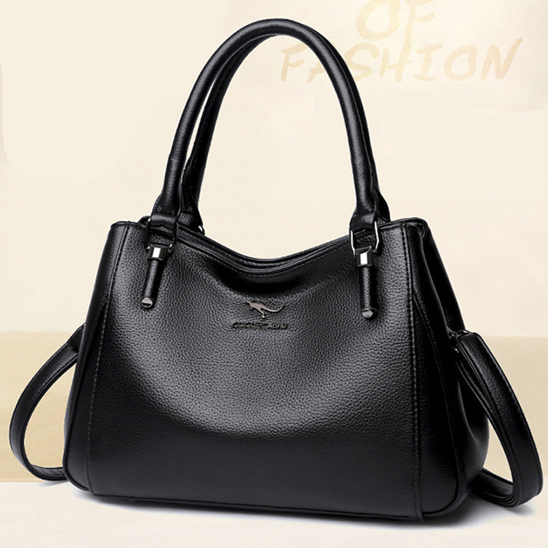 Minimalistische Pendler-Handtasche aus Leder für Damen