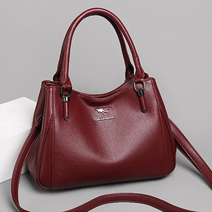 Minimalistische Pendler-Handtasche aus Leder für Damen