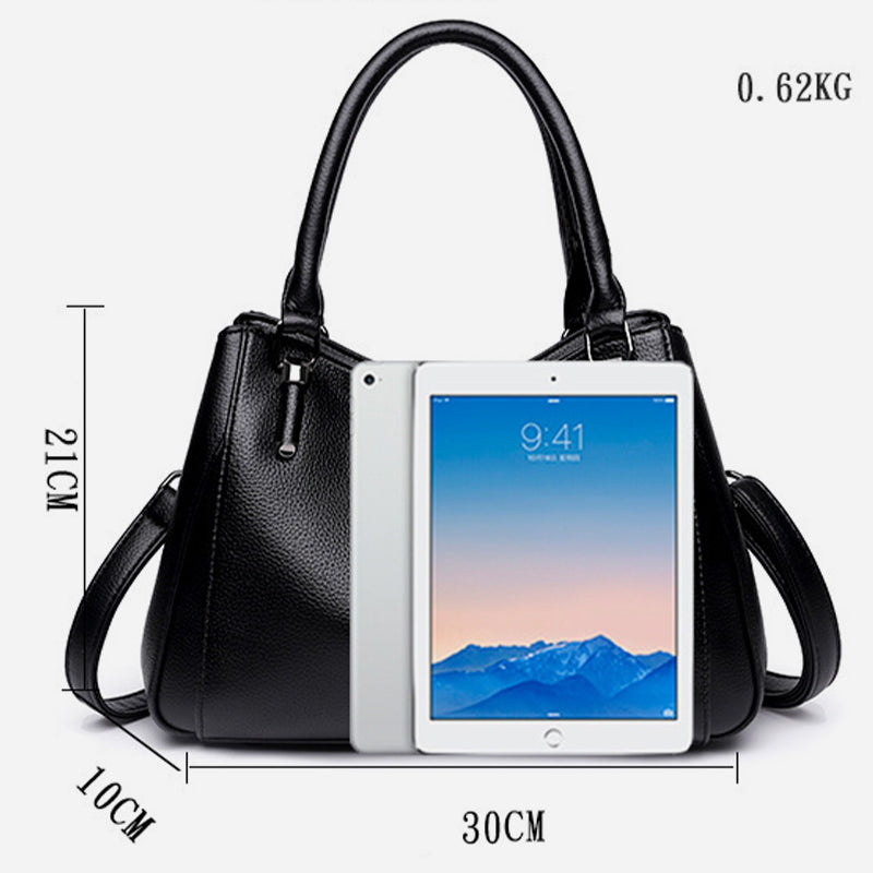 Minimalistische Pendler-Handtasche aus Leder für Damen