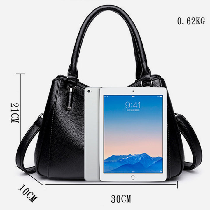 Minimalistische Pendler-Handtasche aus Leder für Damen
