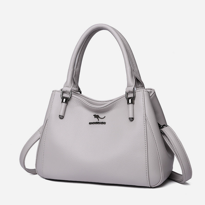 Minimalistische Pendler-Handtasche aus Leder für Damen