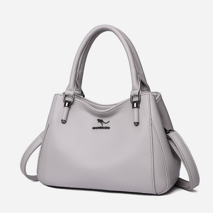 Minimalistische Pendler-Handtasche aus Leder für Damen