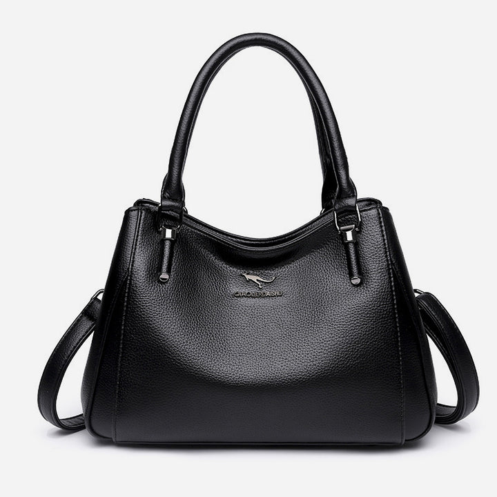 Minimalistische Pendler-Handtasche aus Leder für Damen