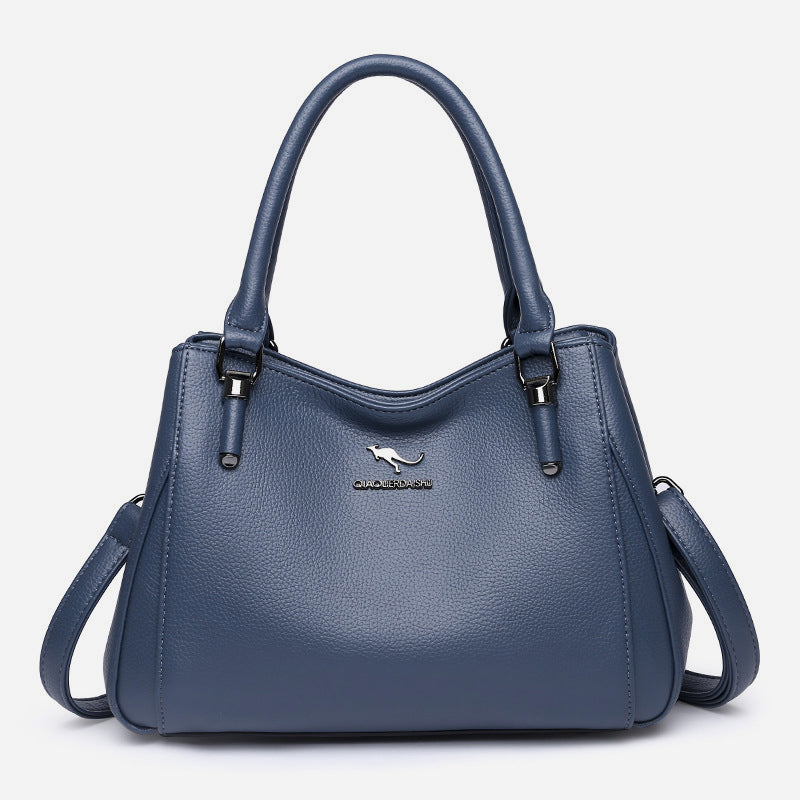 Minimalistische Pendler-Handtasche aus Leder für Damen