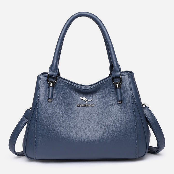 Minimalistische Pendler-Handtasche aus Leder für Damen