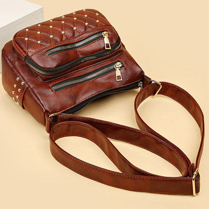 Rivet Crossbody Bag Weiche vegane Ledergeldbörse für Damen