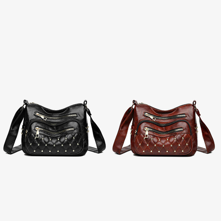 Rivet Crossbody Bag Weiche vegane Ledergeldbörse für Damen