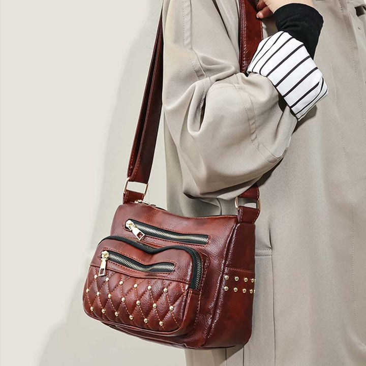 Rivet Crossbody Bag Weiche vegane Ledergeldbörse für Damen