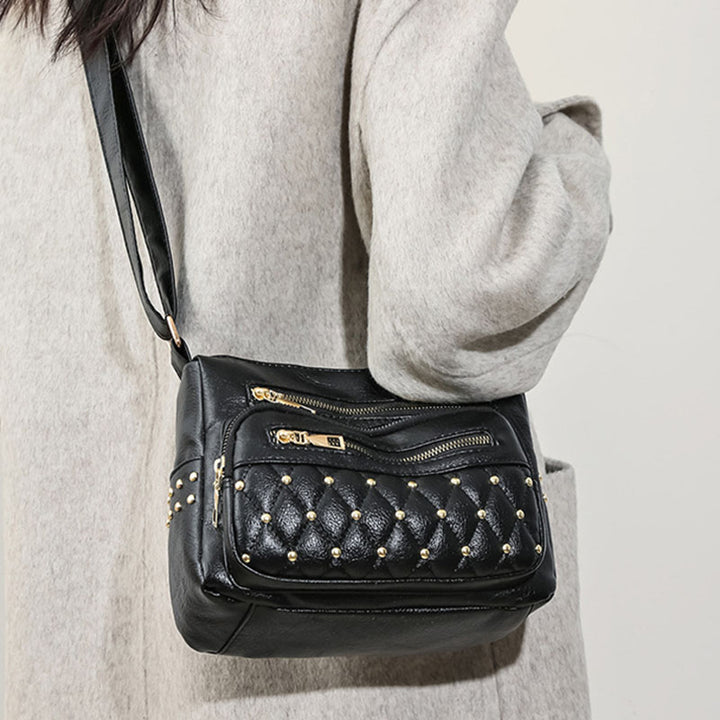 Rivet Crossbody Bag Weiche vegane Ledergeldbörse für Damen