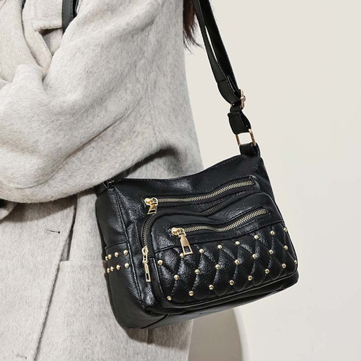 Rivet Crossbody Bag Weiche vegane Ledergeldbörse für Damen