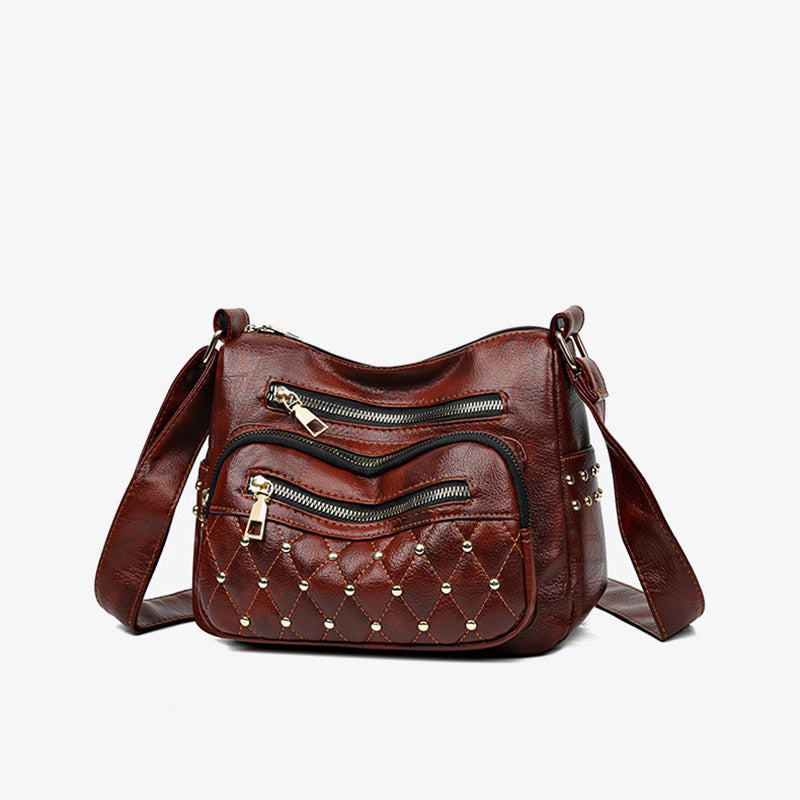 Rivet Crossbody Bag Weiche vegane Ledergeldbörse für Damen