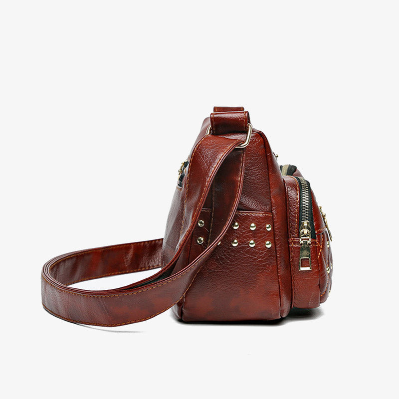 Rivet Crossbody Bag Weiche vegane Ledergeldbörse für Damen