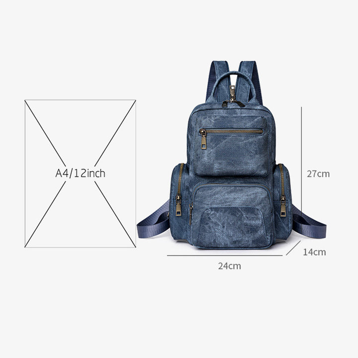 Retro Leder Rucksack Cabrio Sling Tasche für Frauen Weekender