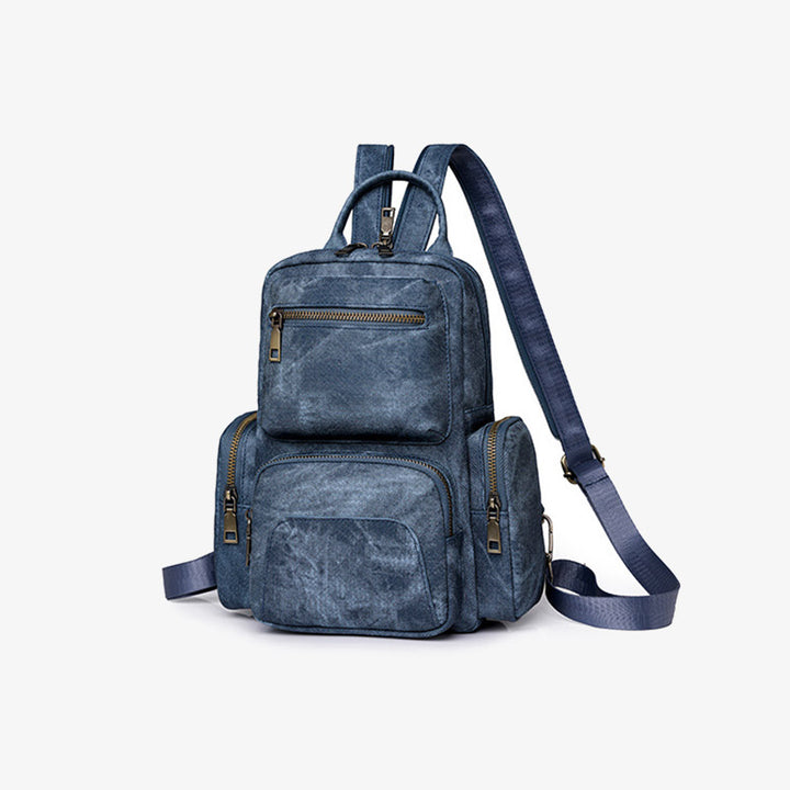 Retro Leder Rucksack Cabrio Sling Tasche für Frauen Weekender