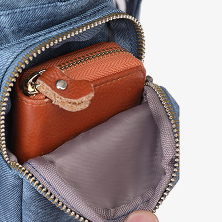 Retro Leder Rucksack Cabrio Sling Tasche für Frauen Weekender