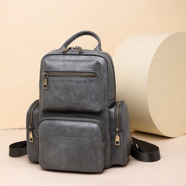 Retro Leder Rucksack Cabrio Sling Tasche für Frauen Weekender