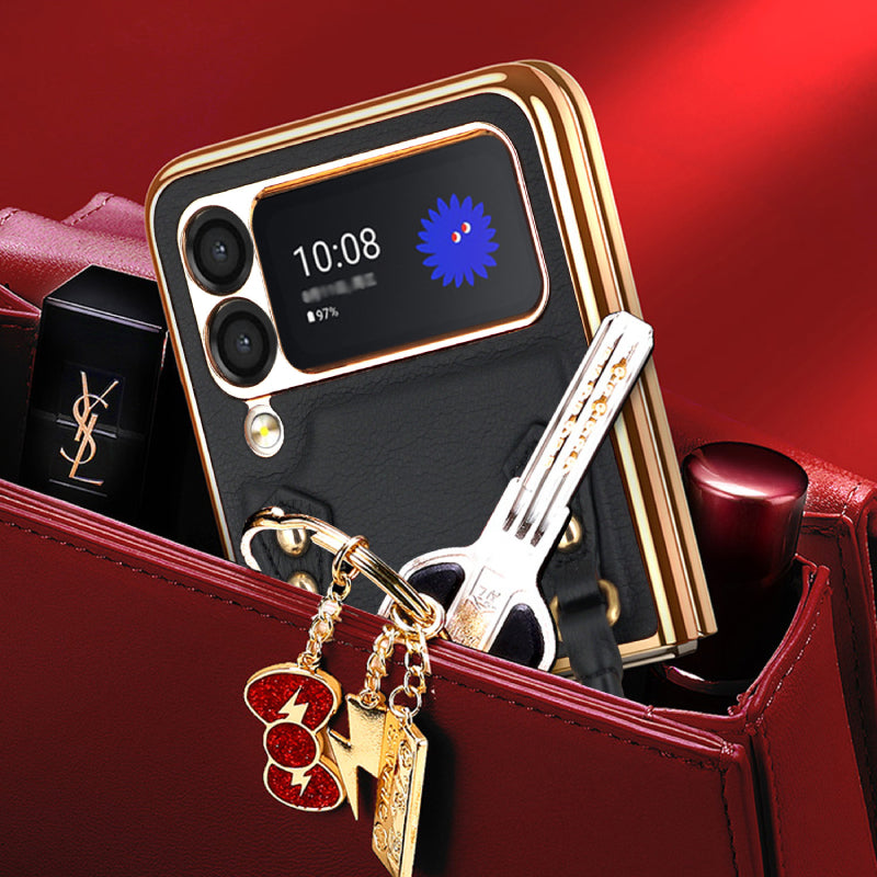 Z Flip 3/4/5/6 Case Plaid Klappbare Schutzhülle fürs Handy