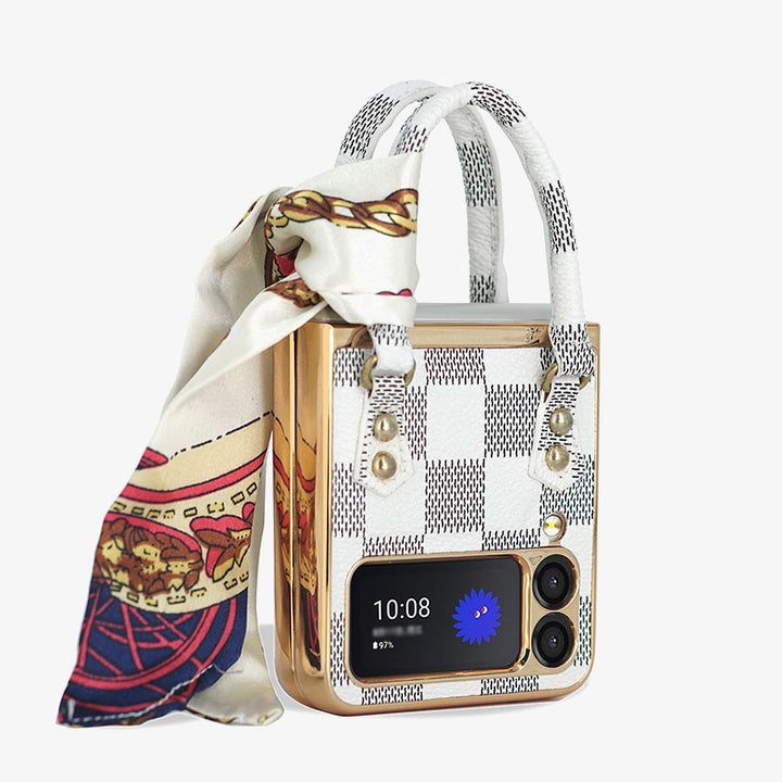 Z Flip 3/4/5/6 Case Plaid Klappbare Schutzhülle fürs Handy