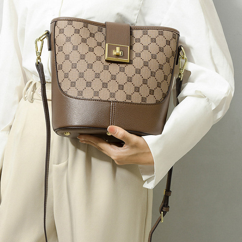 Beuteltasche mit Spleißmuster für Damen, Umhängetasche aus weichem Leder