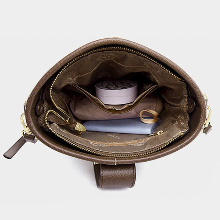 Beuteltasche mit Spleißmuster für Damen, Umhängetasche aus weichem Leder