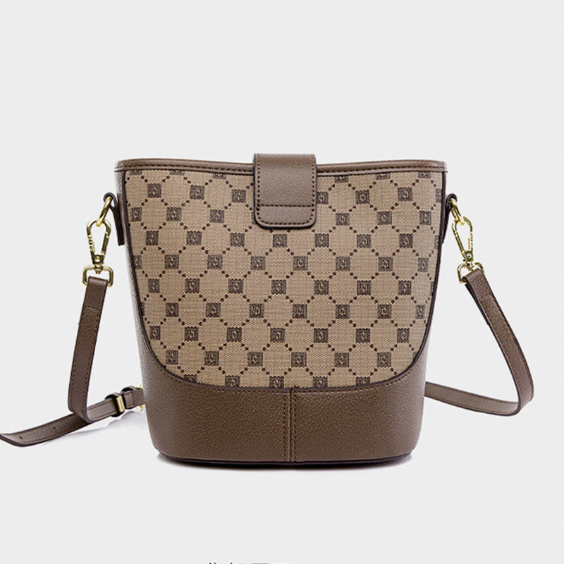 Beuteltasche mit Spleißmuster für Damen, Umhängetasche aus weichem Leder