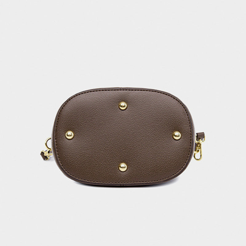 Beuteltasche mit Spleißmuster für Damen, Umhängetasche aus weichem Leder