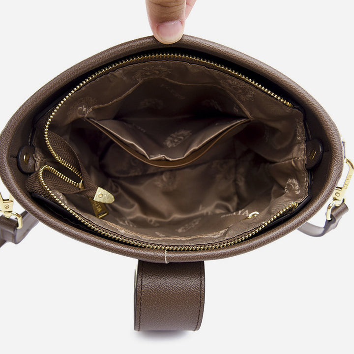 Beuteltasche mit Spleißmuster für Damen, Umhängetasche aus weichem Leder