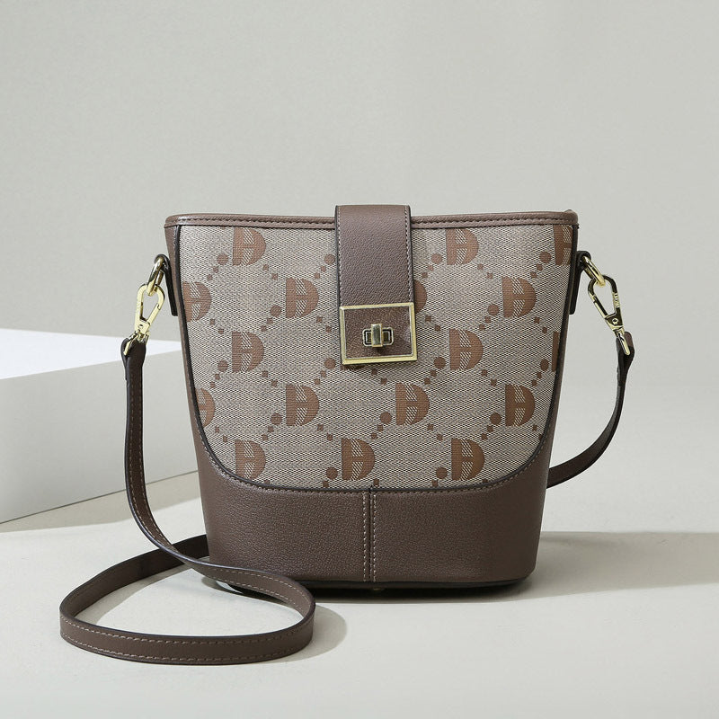 Beuteltasche mit Spleißmuster für Damen, Umhängetasche aus weichem Leder
