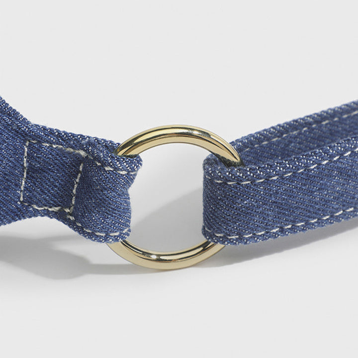 Einfarbige Umhängetasche für Damen, minimalistische Umhängetasche aus Denim
