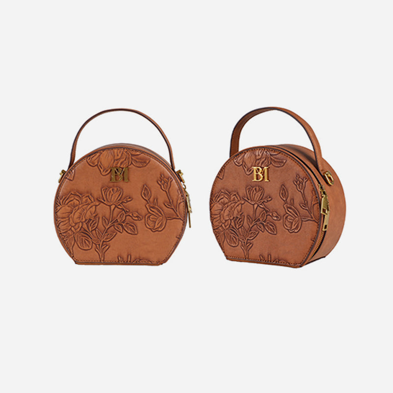Schlangenhaut-Korn-Runde Tasche Lady Flowers Clamshell Handtasche Umhängetasche