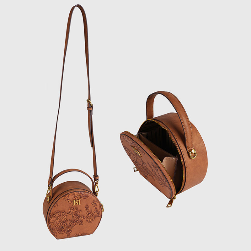 Schlangenhaut-Korn-Runde Tasche Lady Flowers Clamshell Handtasche Umhängetasche