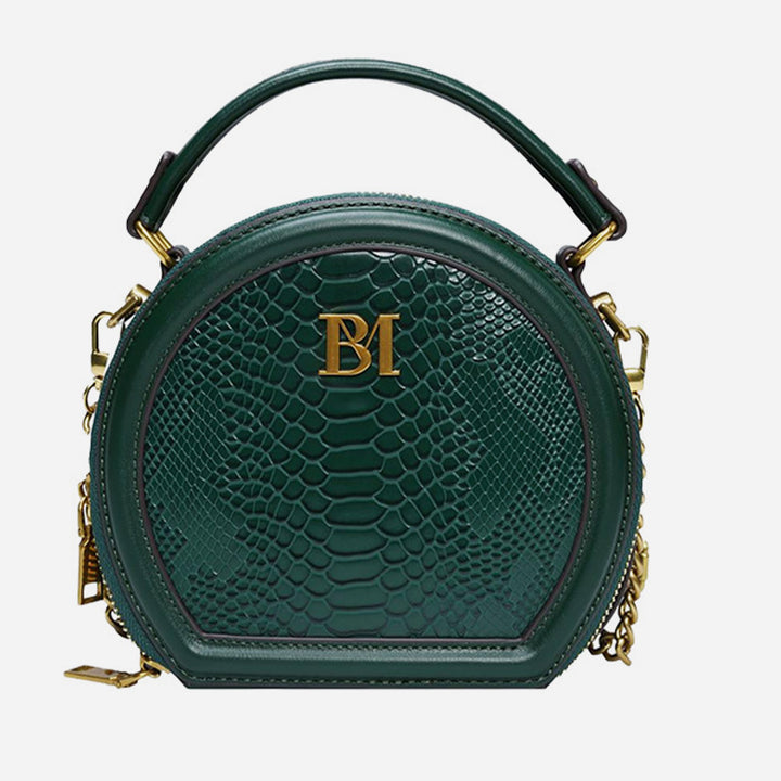 Schlangenhaut-Korn-Runde Tasche Lady Flowers Clamshell Handtasche Umhängetasche
