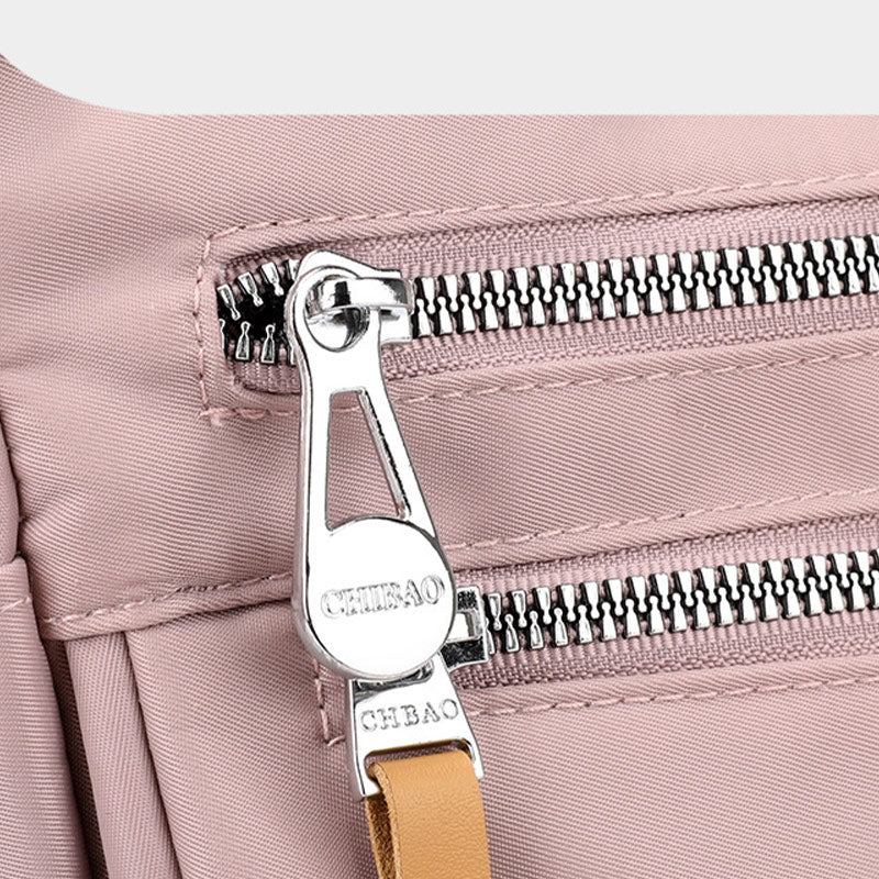 Nylon-Umhängetasche für Damen, Pendler, breite Schultergurt-Geldbörse