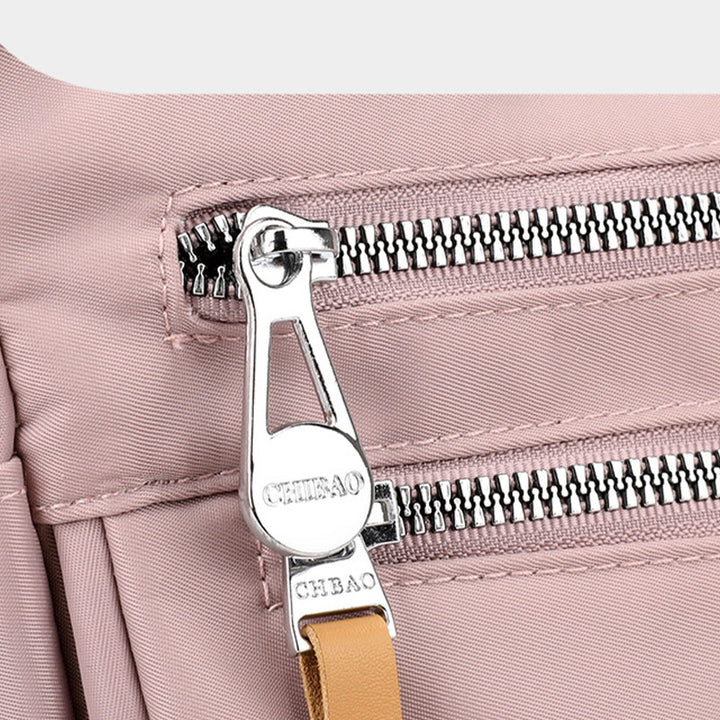 Nylon-Umhängetasche für Damen, Pendler, breite Schultergurt-Geldbörse