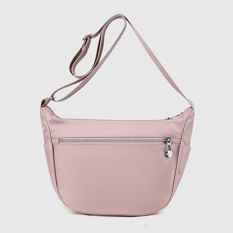Nylon-Umhängetasche für Damen, Pendler, breite Schultergurt-Geldbörse