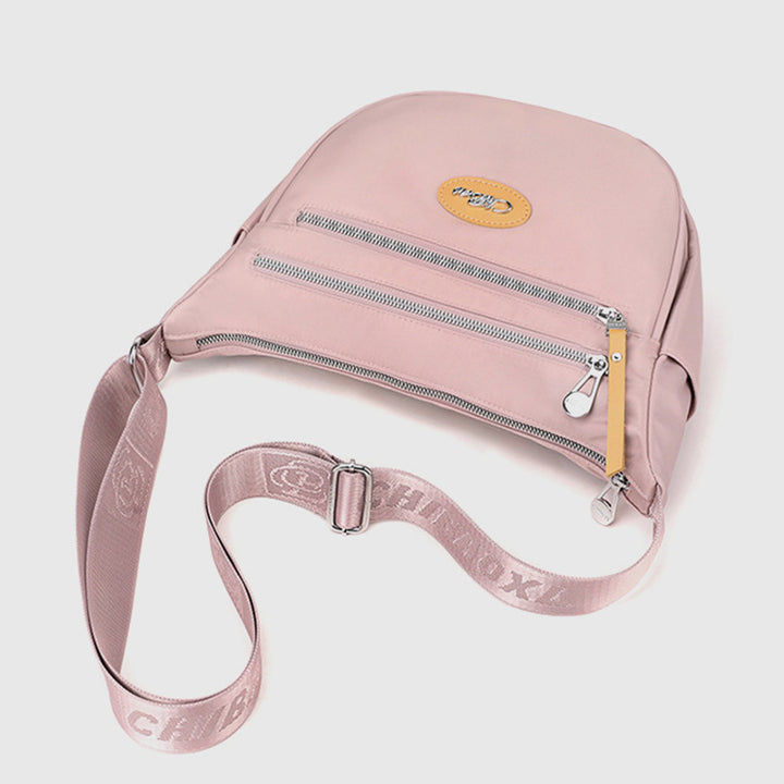 Nylon-Umhängetasche für Damen, Pendler, breite Schultergurt-Geldbörse