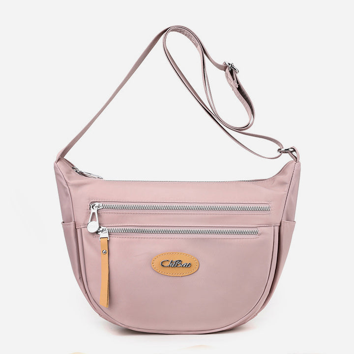Nylon-Umhängetasche für Damen, Pendler, breite Schultergurt-Geldbörse