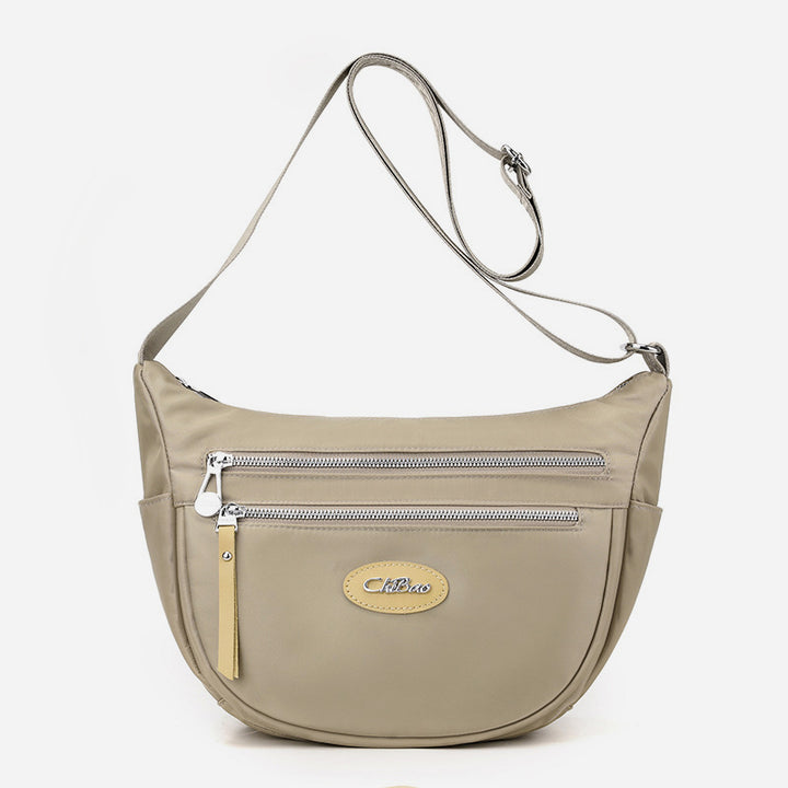 Nylon-Umhängetasche für Damen, Pendler, breite Schultergurt-Geldbörse