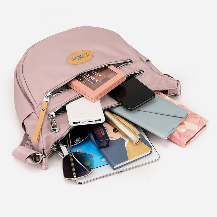 Nylon-Umhängetasche für Damen, Pendler, breite Schultergurt-Geldbörse